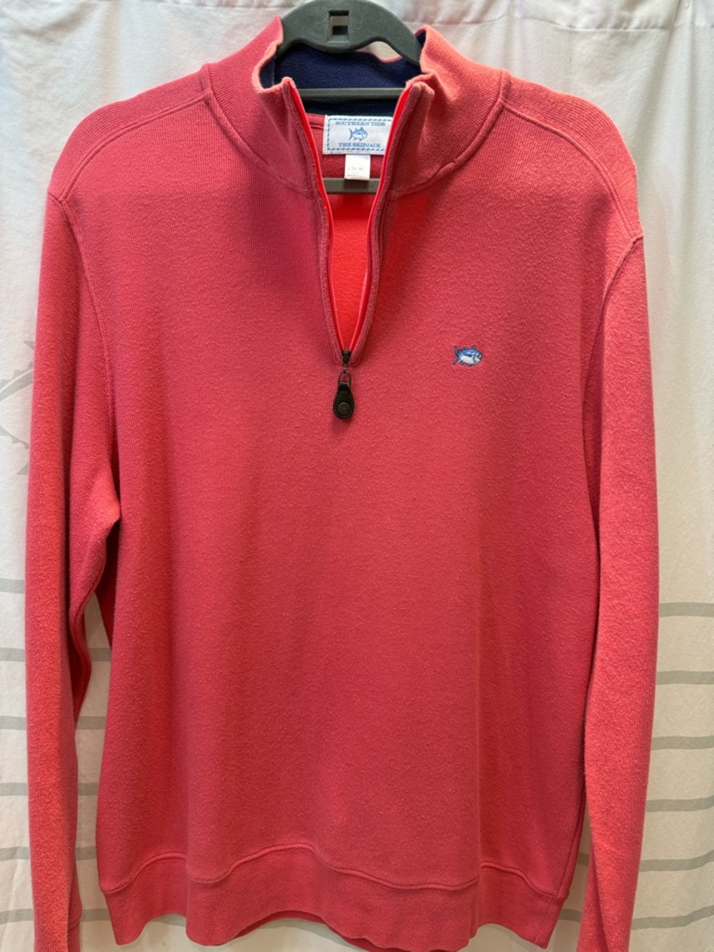 Southern Tide Men’s Pink Half-Zip Sweater